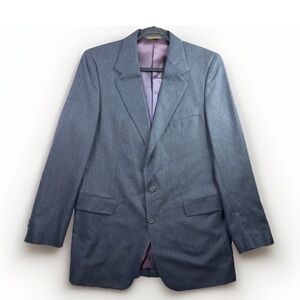 VTG Tweed Men’s Navy Pinstripe Wool Blazer Sport Coat 41L Classic J.G. Hook